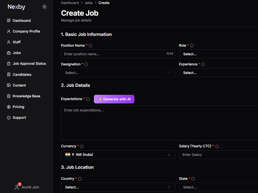 Generate Job Description